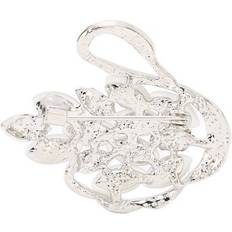 White - Women Brooches Swan Crystal Elegant Bird Brooch Pins - Nau