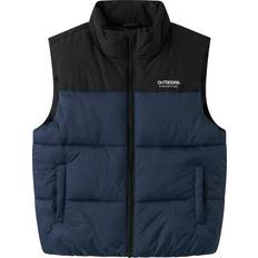 Polstrede veste Børnetøj Name It Dunvest Dynejakke Vest - Marin/Sort