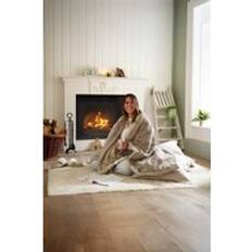 The Lyndon Company Sandringham Faux Fur Heated Throw 130x170 cm Blankets