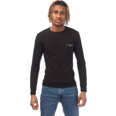 Armani Tops Armani Emporio Armani Mens Slim Long-Sleeved T-Shirt - Black