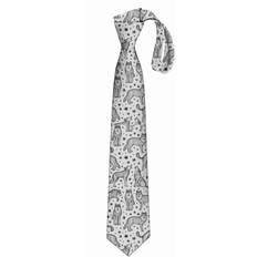 Men - White Ties BearLad Men's Tie Printed Skinny Tie Fashion Cool Necktie - White