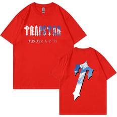 Ibywind Summer Trapstar Gradient Letter Print Neck T-Shirt