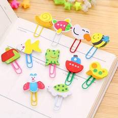 Multicoloured Paper Clips & Magnets Shein 12pcs Creative Colored Animal-Shaped Paper Clips