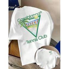 Tennis T-shirts Shein Classic And Stylish Men's Casual Round Neck T-Shirt - Architecture