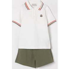 Moncler Other Sets Children's Clothing Moncler Tipped Logo Polo Shirt And Shorts Set - White