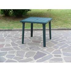 Tavoli da Bistrot da Esterno Tavolo Da Giardino Polipropilene Weekend Verde Quadro 80x80x72 cm