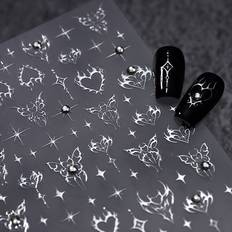 Nagelprodukter Temu Heart Nail Art Stickers Glitter Self-adhesive Decorations - For Women 1-pack