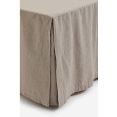 H&M Dubbel Linmix Gråbeige 160x200 Sängkappa