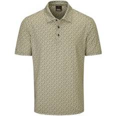 Oscar Jacobson Clothing Oscar Jacobson Northcote Print Stretch UPF 50+ Golf Polo Shirt - Daffodil