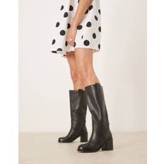 Glamorous Blockklack Kängor & Boots Glamorous Block Heeled Knee Boots - Black