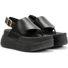 Adult Slippers & Sandals Fitflop F-Mode Leather Women's Sandals - Black