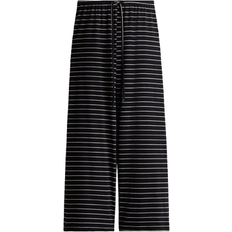 Stribede Bukser H&M Dame Sort Vide Bukser I Jersey -