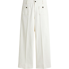 H&M Wide High Ankle Jeans - Hvid