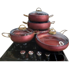 Fairmont Park Mimi Red Cookware Set with lid 9 Parts