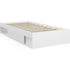 Cadres de lit IDMarket de Simple Salem 90 x 190 cm Blanc