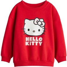 H&M Pige Kitty Sweatshirt Med Tryk - Rød/Hello