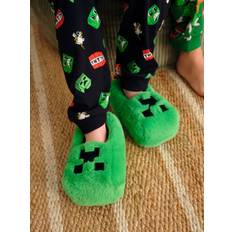 NEXT Minecraft Fluffy Creeper Slippers - Grøn/Sort