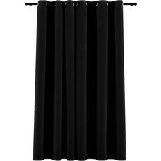 vidaXL Linen-Look Black 245x290cm