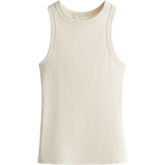 Nainen Topit H&M Cream Ribbed Vest Top - Cream