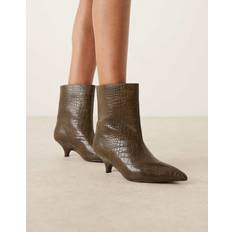 Glamorous Kängor & Boots Glamorous Pointed Kitten Heel Mid Ankle Boots - Green