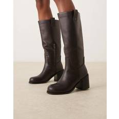 Glamorous Kängor & Boots Glamorous Knähöga Boots Med Blockklack - Brown