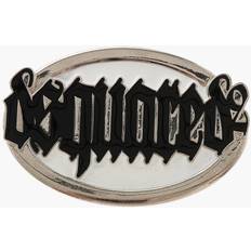 Black Brooches DSquared2 Oval Brooch with Gothic Logo - Unica
