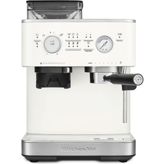 Espressomaskin halvautomatisk KitchenAid Espressomaskin Med Kaffekvarn Espresso Porcelain White