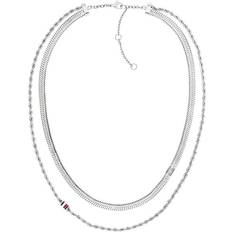 Tommy Hilfiger Silver Halsband Tommy Hilfiger Stainless Steel Layered Necklace - Ilver