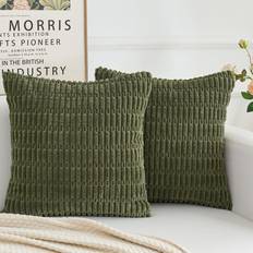 Corduroy Decorative Throw Pillow Covers Set of 2