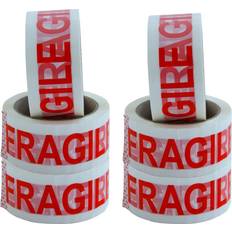 Packaging Tapes & Box Strapping Wolf Fragile Packaging Tape 6 Pack 48mm x 66m