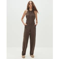 Bruna Jumpsuits & Overaller Pull&Bear Long Super Baggy Overalls - Brown