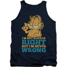 Adult Tank Tops Trevco Garfield Never Wrong Adult Tank Top - Navy