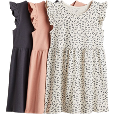H&M Jersey Dresses 3-pack - Orange/Leopard Print (1022631017)
