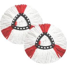 2-Pack Compatible Vileda Mop Heads Red White