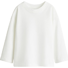 H&M Pojke Vit Långärmad Bomull T-shirt - Vit