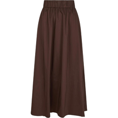 Neo Noir Yara Poplin Skirt - Chocolate Brown