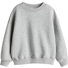 H&M Oversized Sweatshirt with Crew Neck - Light Grey Melange (1245302008)
