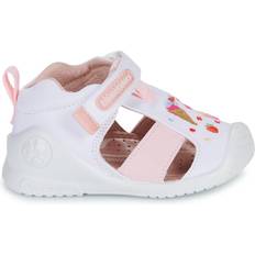 Fabric First Steps Children's Shoes Biomecanics Kid's Biageto Canvas - White/Pink