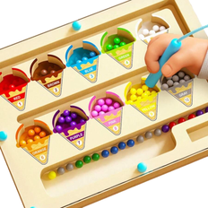 Shein Wooden Color And Number Matching Maze Puzzle Board