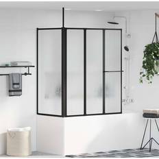 vidaXL Brusevæg Foldning Manuel Sort 120 x 70 x 137 cm Aluminium