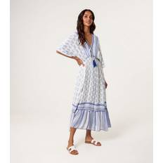 Long Dresses Blue Vanilla V Neck Midi Dress New Look