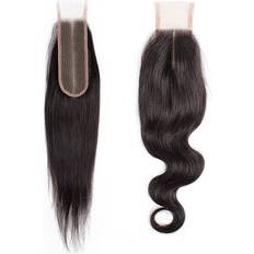 Stick Hair Extensions Wigs LDN 2x6 Straight HD Lace Closure 18 inch Black
