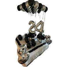 Baby Shower Party Supplies Shein 580pcs Black & Silver Balloon Garland Birthday Set