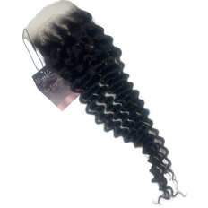 Wigs LDN 5x5 Transparent Lace Closures Deep Wave 12 inch Black