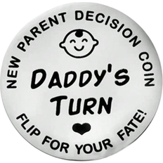 Baby Shower Party Supplies Shein 1pc/Set Stainless Steel Parent Decision Coin