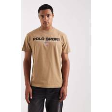 Polo Ralph Lauren Unisex T-shirts Polo Ralph Lauren Sport Capsule Unisex Flag Logo Chest Print T-Shirt - Khaki Beige