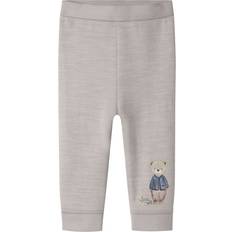 Uld Strømpebukser & Stay-ups Name It Nbnwup Wo Co Leggings - Beige Meleret/Røgblå/Mokka/Lysebrun