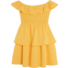 Off-Shoulder Klänningar Barnkläder River Island Girl's Bardot Rara Dress - Orange (444450)