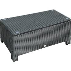 Black - Glass Garden & Outdoor Furniture OutSunny 32078685699 - Black