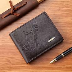 Simple Men's Leather Non-braided Wallet - Black